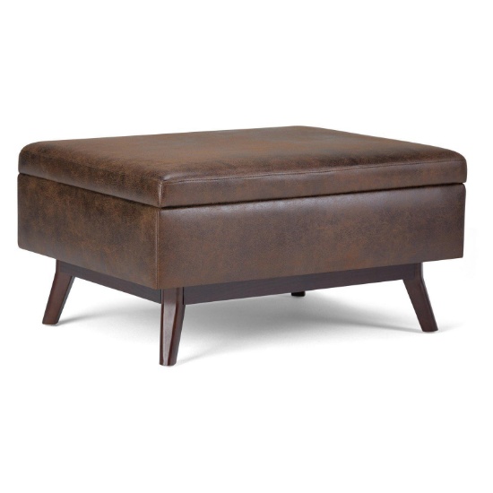 Simpli Home Owen Coffee Table Ottoman with Storage $198.10 MSRP