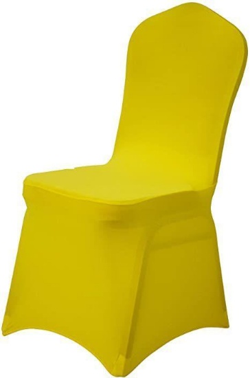 Gelozed 20 PCS Yellow Spandex Dining Room Chair Covers for Living Room (Yellow, 20)