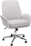 OFM 733-F Modern Fabric Upholstered Office Chair, Cushioned Arm, Grey