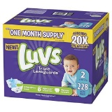 Luvs Diapers Size 2, 228 Count - Luvs Ultra Leakguards Disposable Baby Diapers, $33.76 MSRP