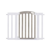 Summer Chatham Post Safety Baby Gate, Gray Wood Wash Finish and Matte White Metal Frame ? 30? Tall,