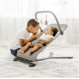 Baby Delight Go With Me Alpine Deluxe Portable Bouncer, Charcoal Tweed (BD05300) - $78.99 MSRP