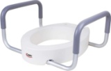 Carex Health Brands Toilet Seat with Handles for Standard Round Toilets