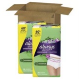 Always Discreet Incontinence & Postpartum Incontinence Underwear for Women - Maximum Protection, L