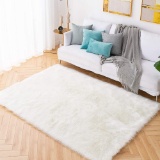 Carvapet Shaggy Soft Faux Sheepskin Fur Area Rug Floor Mat Luxury Beside Carpet $250.89 MSRP