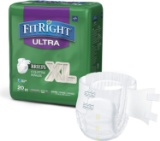Medline FitRight Ultra Adult Diapers, Disposable Incontinence Briefs with Tabs $65.58 MSRP