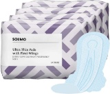 Solimo Ultra Thin Pads with Flexi-Wings for Periods, ExtraHeavy OvernightAbsorbency,Unscented, Size5
