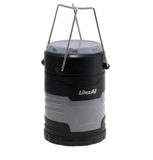 LitezAll Extendable COB LED Lantern, Grey - $19.99 MSRP