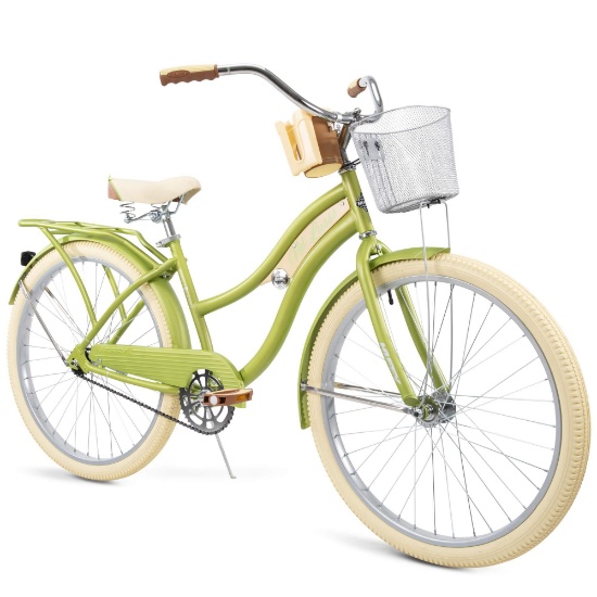 Huffy, Nel Lusso Classic Cruiser Bike with Perfect Fit Frame, Women's, Green, 26" - $179.00 MSRP