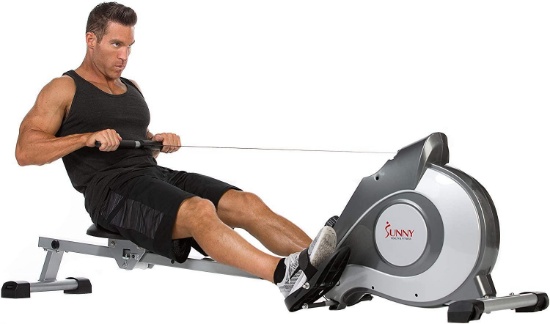 Sunny Health and Fitness Magnetic Rowing Machine Rower with LCD Monitor (SF-RW5515)