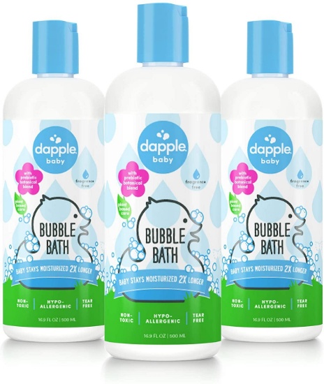 DAPPLE Baby Bubble Bath, Fragrance Free Bubble (Bath DB106_17UX3) Pack of 3 - $29.99 MSRP