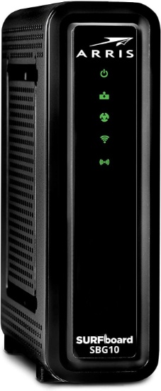 ARRIS SURFboard SBG10 DOCSIS 3.0 Cable Modem and AC1600 Dual Band Wi-Fi Router, $117.00 MSRP