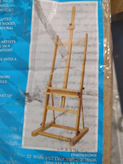 U.S. Art Supply Medium Wooden H-Frame Studio Easel