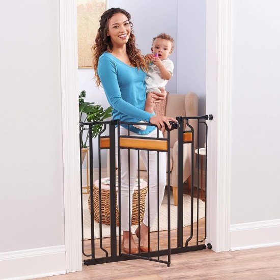 Regalo Home Accents Extra Tall and Wide Baby Gate (0320 DS) - Black - $48.99 MSRP