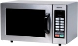 Panasonic NE-1054F Stainless 1000W 0.8 Cu. Ft. Commercial Microwave Oven with 10 Programmable Memory