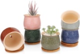 Ufrount Ceramic Succulent Planter Pot with Drainage,Sand Glaze Planter Pots,Planting Pot,$15.99 MSRP