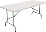 FORUP 6ft Table, Folding Utility Table,Fold-in-Half Portable Plastic Picnic Party Dining $89.99 MSRP