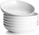 Y YHY 30 Ounces Porcelain Pasta, Salad, Soup Bowls, Large Serving Bowl Set,Wide and Flat-$37.99 MSRP