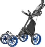 CaddyTek 4 Wheel Golf Push Cart - Caddycruiser One Version 8 1-Click Folding Trolley...