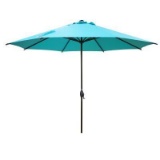 Abba Patio 11 ft. Market Patio Umbrella with Push Tilt and Crank in Turquoise-AP11388CTL