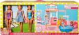 BARBIE 2-Story House W/ 3 Dolls Fully FURNISHED FXN66 - $120.00 MSRP