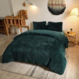 MEGO Luxury Shaggy Duvet Cover Set Ultra Soft Faux Fur Fluffy Comforter Set Fuzzy Bedding $69.99MSRP