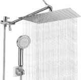 KitoolBase 12 Inch Rain Shower Head with Handheld Spray with Hose and Holder - $76.99 MSRP