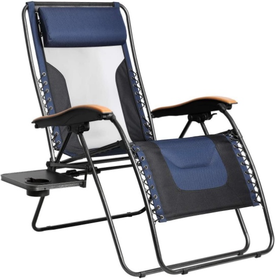 PORTAL Oversized Mesh Back Zero Gravity Recliner Chair, XL Padded Seat Adjustable - $129.99 MSRP