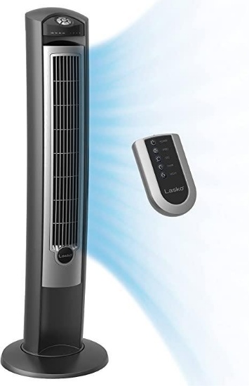 Lasko Portable Electric 42" Oscillating Tower Fan with Nighttime Setting - $58.59 MSRP