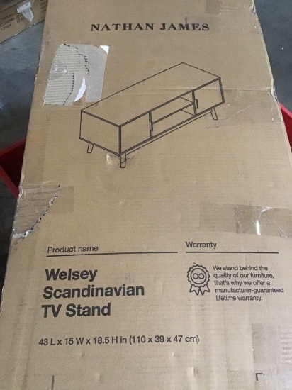 Nathan James Welsey Scandinavian TV Stand