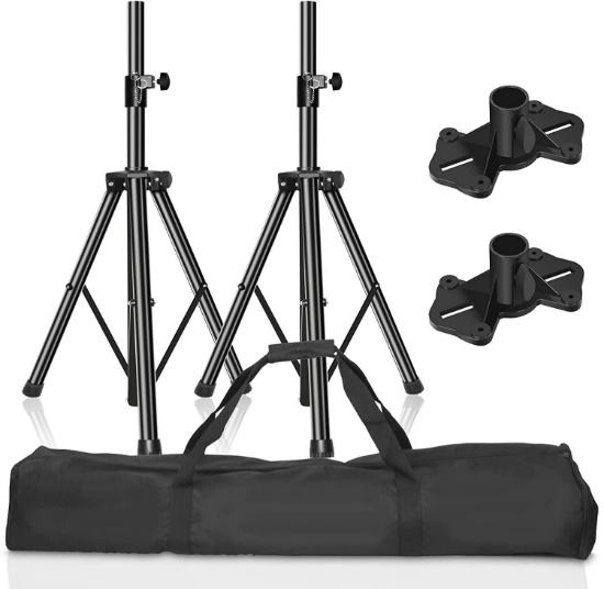 EMART Adjustable Height Speaker Stands, Professional Heavy Duty Tripod Structure