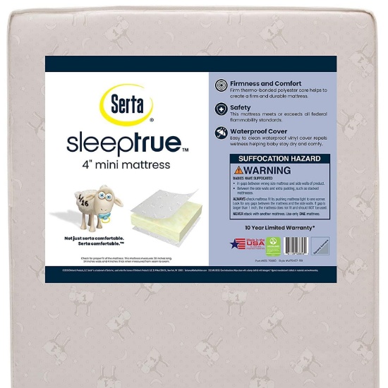 Serta Sleeptrue 4" Mini Crib Mattress $59.05 MSRP