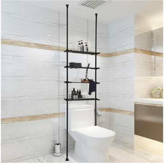 DYN Ptah Bathroom Racks and Shelves Over-The-Toilet Cabinet, 4 Tier Metal Shelving Unit $68.99 MSRP