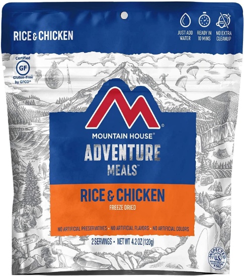 Mountain House Rice and Chicken | Freeze Dried Backpacking and Camping Food - 12 pack