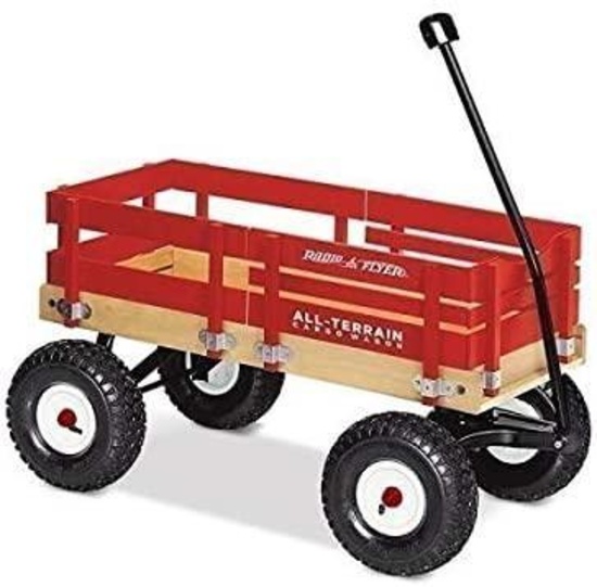 Radio Flyer All-Terrain Cargo Wagon for Kids, Garden and Cargo, Red - $130.72 MSRP