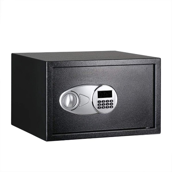 Amazon Basics Steel Security Safe with Programmable Electronic Keypad - Secure Cash $98.99 MSRP