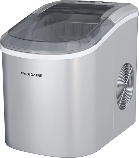 Frigidaire EFIC189-B-Silver Compact Ice Maker, 26 Lb. Per Day, Silver - $120.99 MSRP