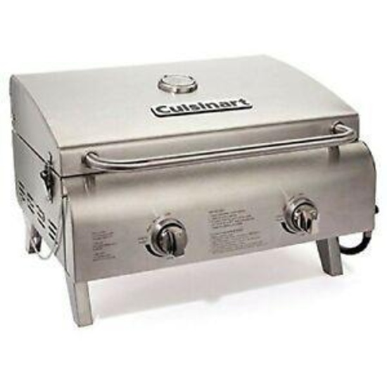 Cuisinart CGG-306 Chef's Style Propane Tabletop Grill, Two-Burner, Stainless Steel - $190.53 MSRP