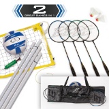 EastPoint Sports Volleyball Badminton Combo Set with Net and Roll-up Carrier - $36.85 MSRP