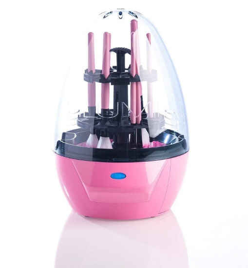 Lilumia 2 Makeup Brush Cleaner Device (Pink) - Electronic Cleaning Machine Keeps Cosmetic Make Up