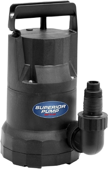Superior Pump 91359 1/3 HP Utility Pump-Oil Free Design, Black - $106.20 MSRP