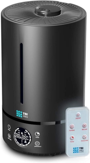 TBI Pro [2-IN-1] Top-Fill 6L Ultrasonic Humidifier for Large Room, Home, Baby Bedroom