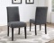 Roundhill Furniture Biony Gray Fabric Dining Chairs with Nailhead Trim, Set of 2 - $127.00 MSRP