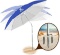 AosKe Beach Umbrella UV 50+,Umbrella with Sand Anchor and Tilt Aluminum Pole, Outdoor Sunshade...