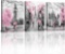 Black And White Canvas Wall Art For Living Room Bedroom Bathroom Girls Pink Paris Theme Room...
