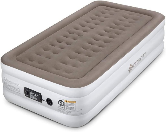 Etekcity Upgraded Twin Size Comfort Air Mattress- Blow Up Bed Inflatable Mattress Raised Airbed