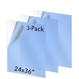CalPalmy 24 x 36 Inch PET Plastic Replacement for Poster Frame or Picture Frame Glass 3 Packs