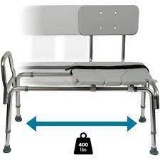 DMI Heavy-Duty Sliding Transfer Bench with Cut-Out Seat