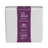 Poise Incontinence Pads for Women, Ultimate Absorbency, Long, Original Design
