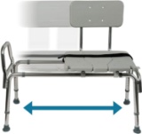 Duro-Med Tub Transfer Bench and Sliding Shower Chair Made of Heavy Duty Non Slip Aluminum Body